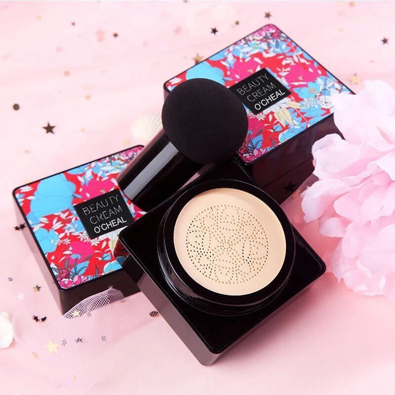 O'CHEAL Mushroom Cushion BB Cream ZAFFIORA – Base Líquida + Corretivo com Efeito Natural e Longa Duração