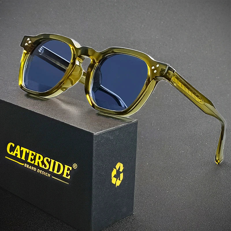 ZAFFIORA Óculos de Sol Masculino CATERSIDE Punk UV400 – Design Arrojado e Proteção Total