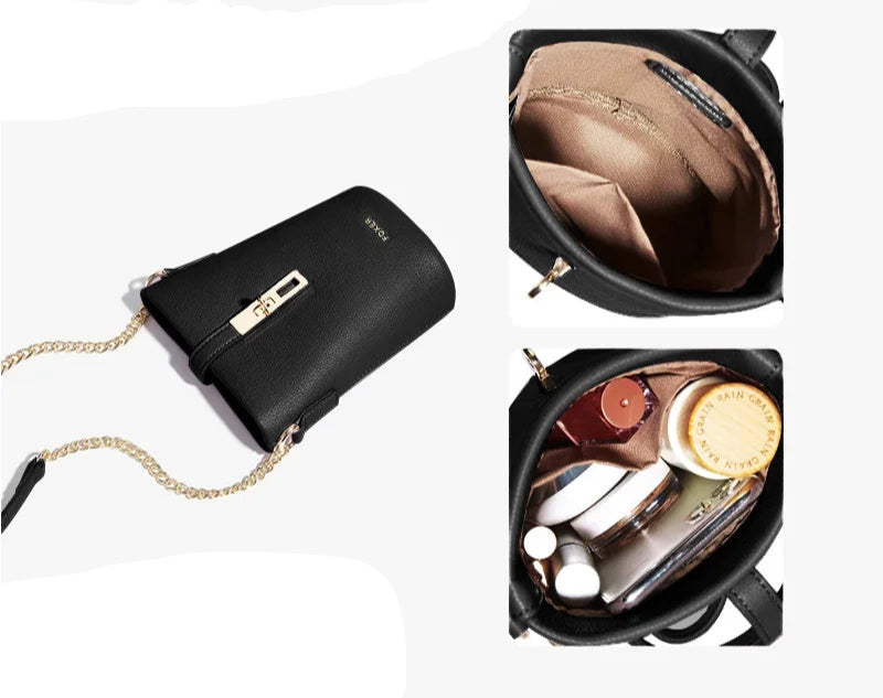 ZAFFIORA Bolsa FOXER Bucket – Elegância Minimalista para Todas as Estações