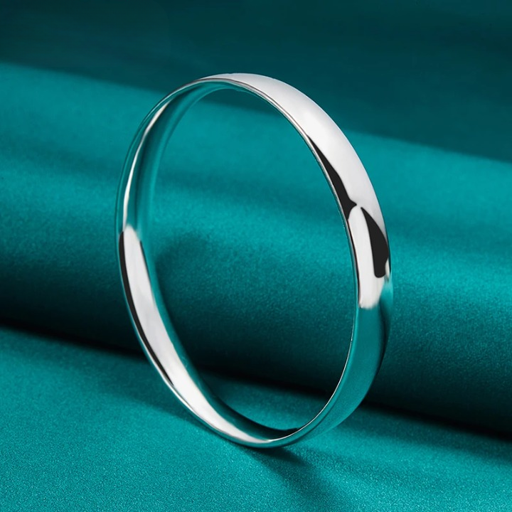 Pulseira Prata 925 Maciça Doteffil 10mm Lisa Unissex – ZAFFIORA