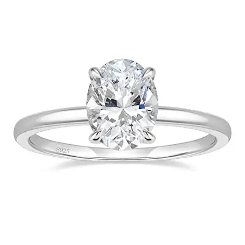 Anel de Noivado ZAFFIORA em Prata 925 com Zircônia – Elegância Clássica e Atemporal