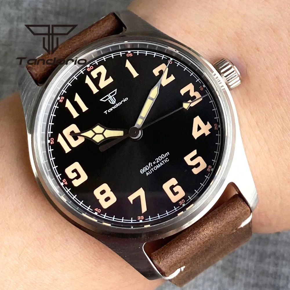 ZAFFIORA Tandorio 39mm – Relógio Automático Masculino com Movimento NH35A e Design Clássico