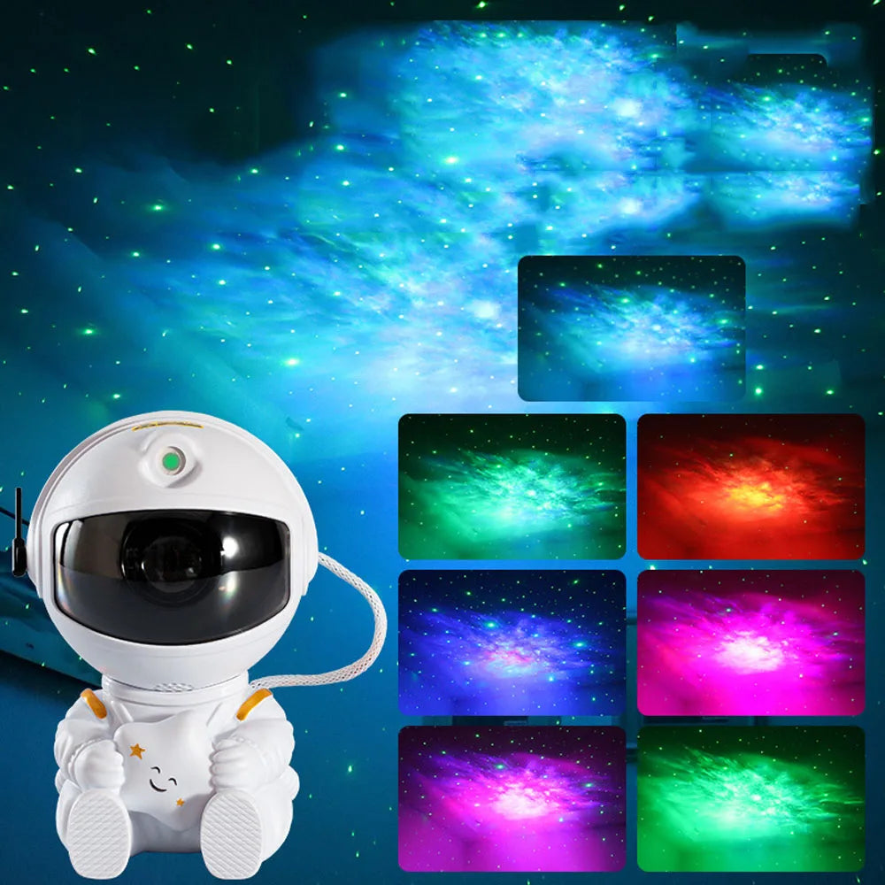 Projetor Astronauta Galaxy LED ZAFFIORA – Leve o Universo para o Seu Quarto