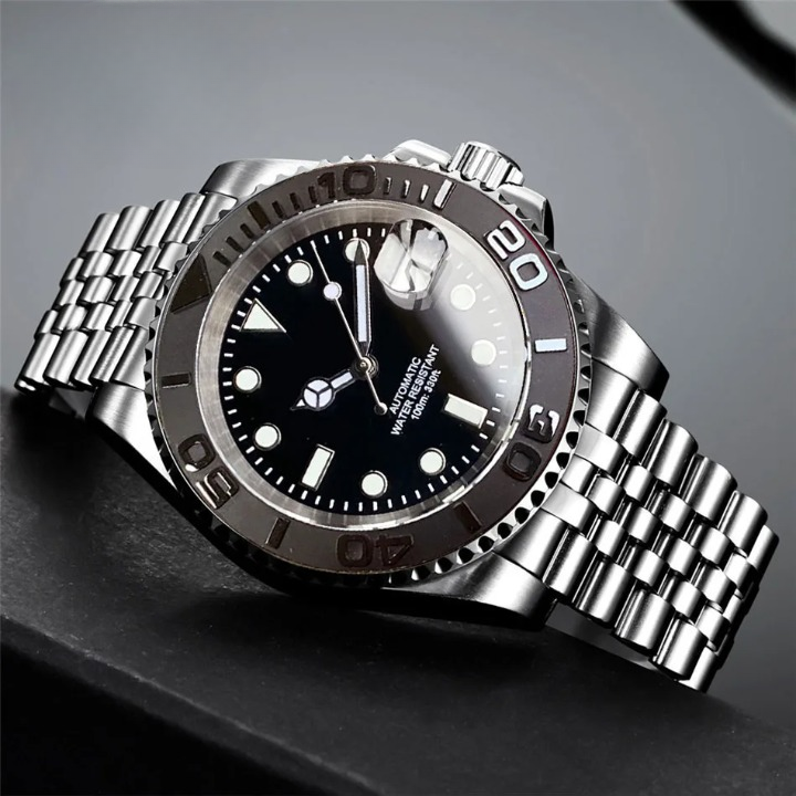 Relógio Masculino ZAFFIORA Tandorio NH35A | Automático, Mergulho, 40mm, Aço Inoxidável, Cristal de Safira, Bezel Rotativo e Luminous