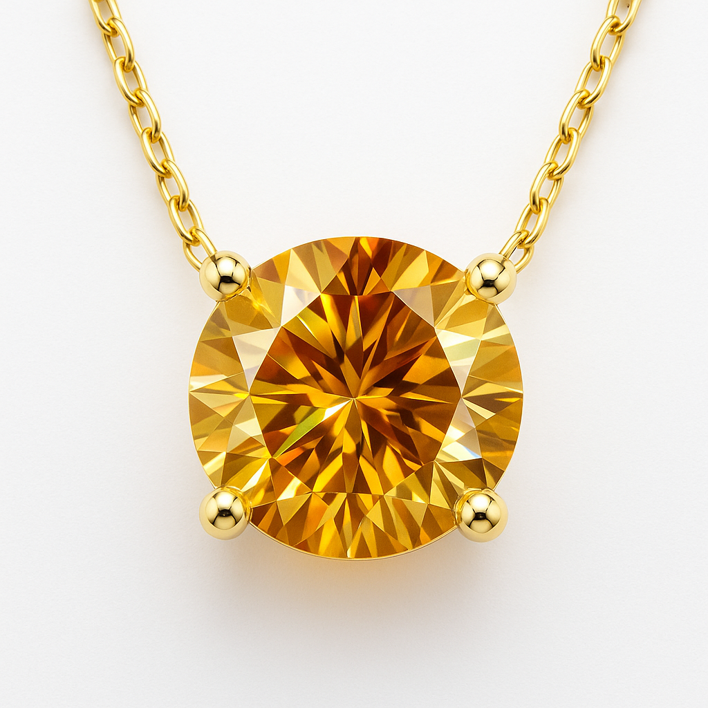 ZAFFIORA – Colar Feminino em Prata 925 com Moissanite de 1CT VVS1 D Color – Brilho e Elegância Atemporal